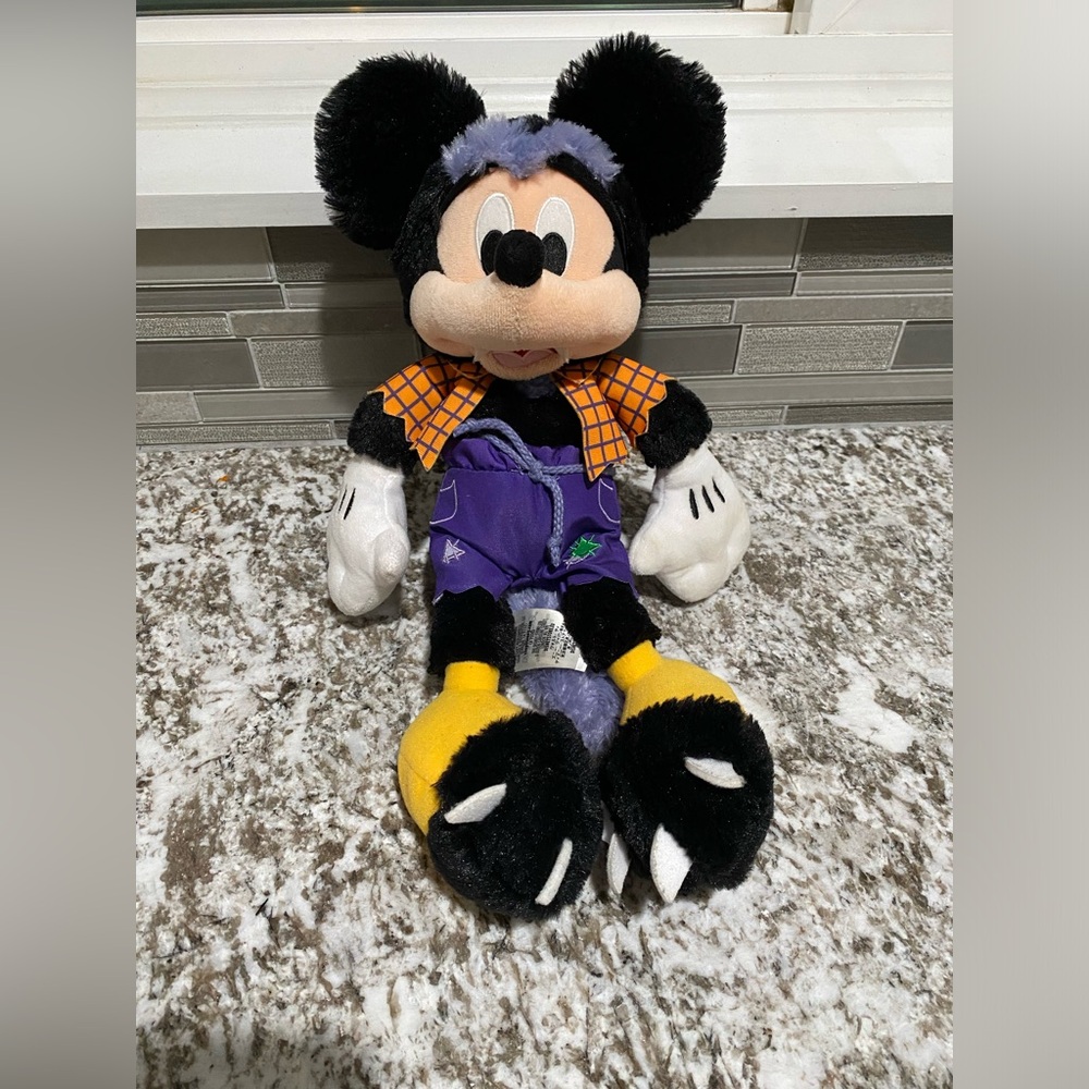 Disney store Mickey Mouse werewolf 13” plush 2019 Halloween toy doll